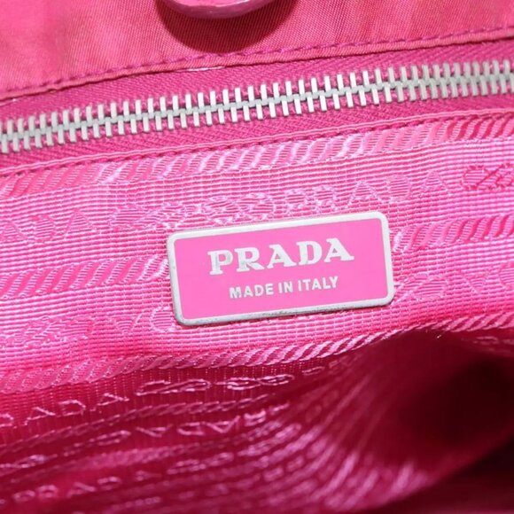 PRADA Tote Bag Nylon Pink Gold Auth - Picture 13 of 15